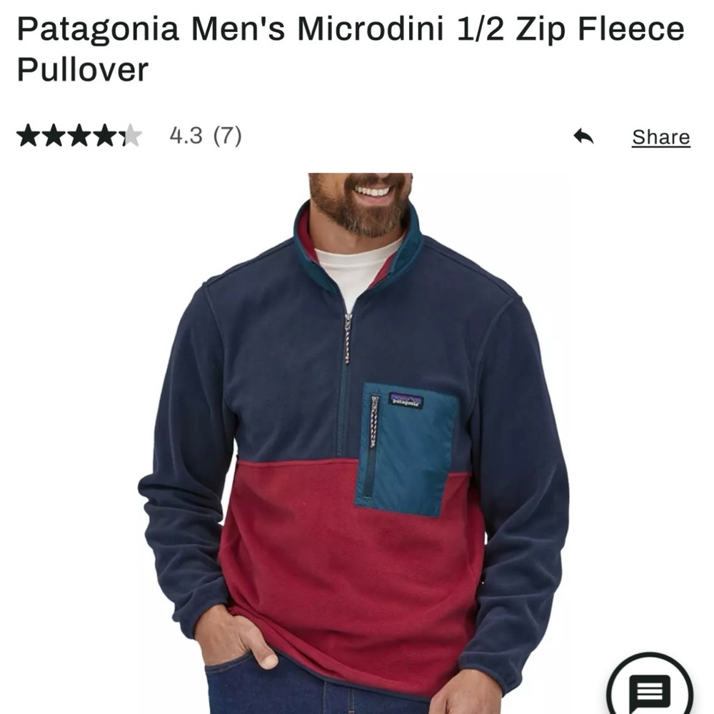 Men Patagonia quarter zip fleece